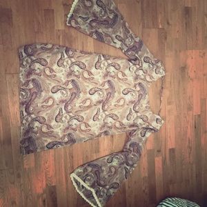 Wide long sleeve dress